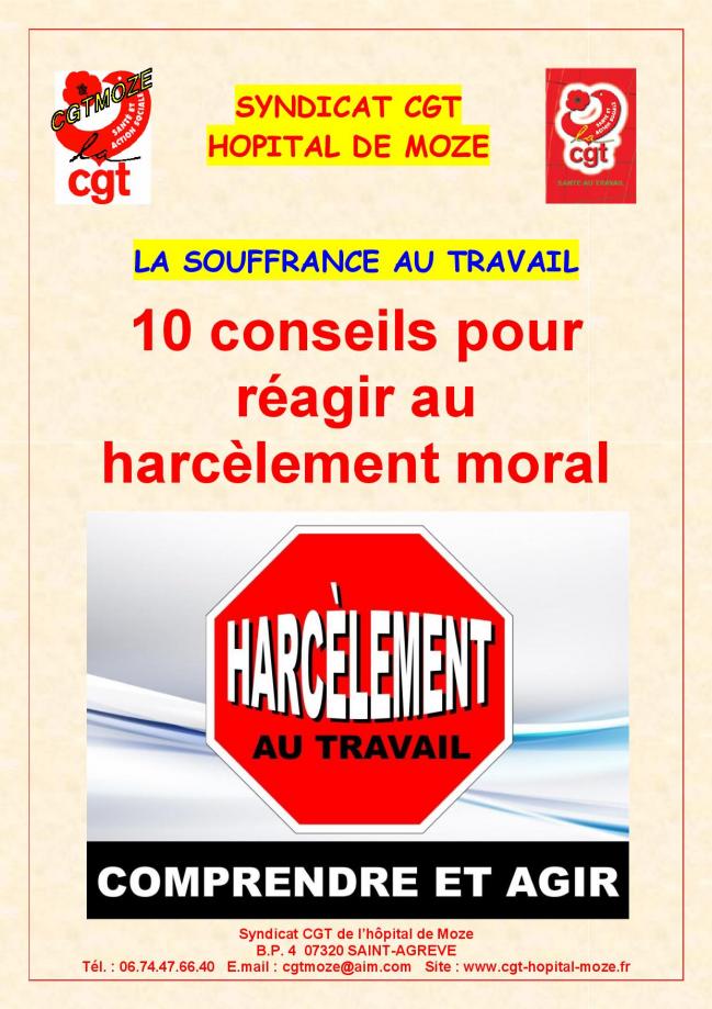 10 conseils pour reagir au harcelement moral page 2