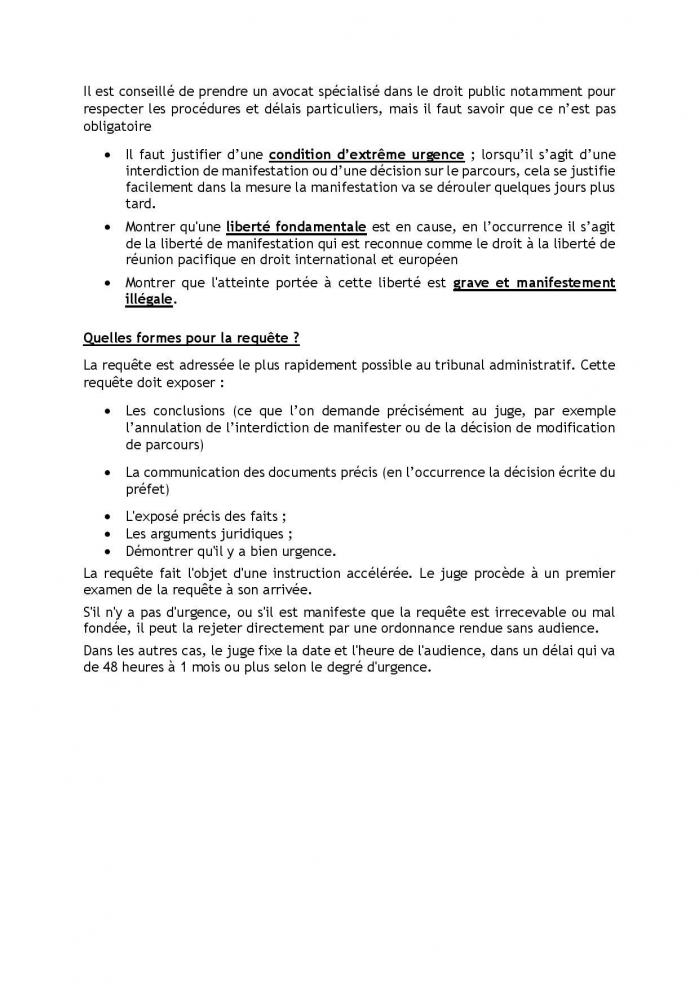 17 01 20 est il possible de contester un arrete d interdiction de manifester ou une modification de parcours de la manifestati page 002