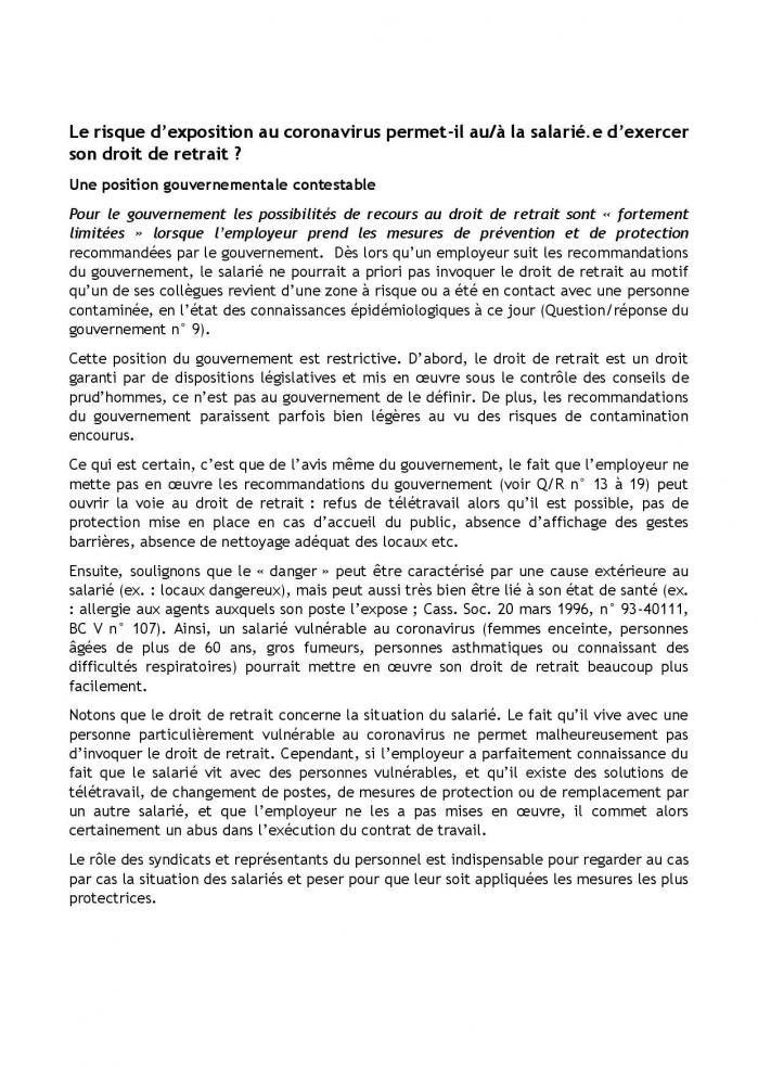 19 03 20 fiche dlaj coronavirus droit de retrait et action syndicale et du cse page 002