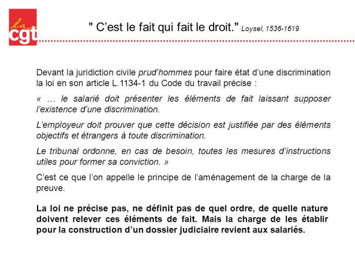 C est le fait qui fait le droit loysel