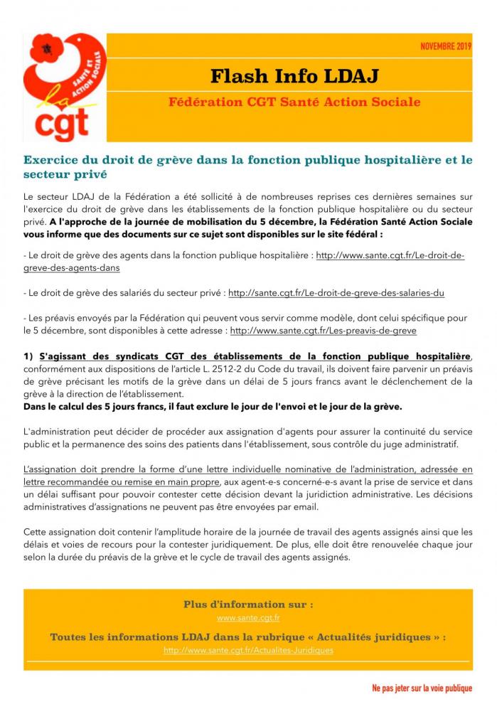 Flash information juridique ldaj droit de greve 002 1