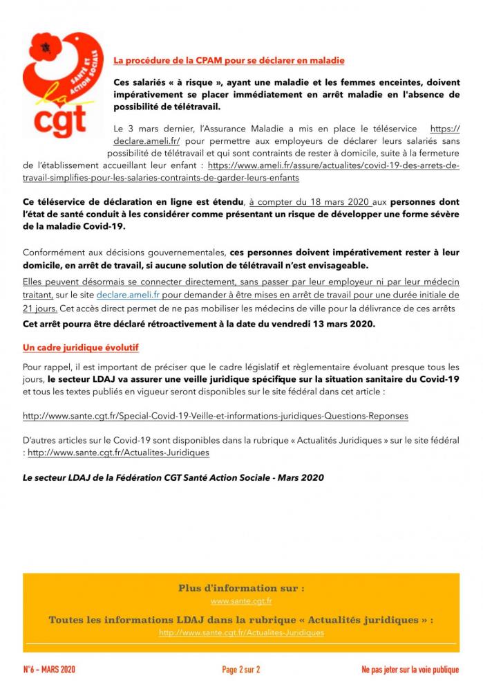 N 6 flash info ldaj covid 19 arret travail femme enceinte ou salarie a risque 2