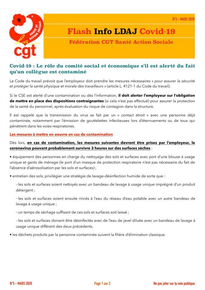 No5 flash info ldaj covid 19 et ro le du cse 1