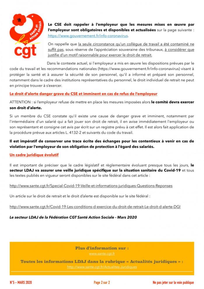 No5 flash info ldaj covid 19 et ro le du cse 2