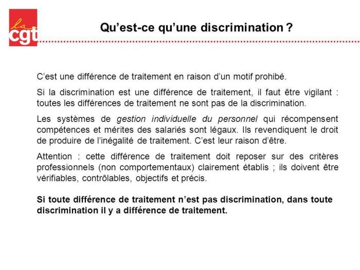 Qu est ce qu une discrimination